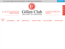 Tablet Screenshot of gillenclub.com.au